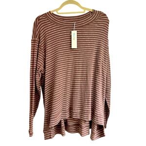 Bluivy Striped cotton tunic NWT oversized S/M